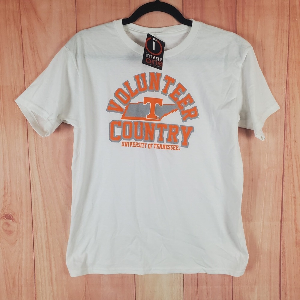 One Image Youth T-Shirt Large White Crew Neck Short Sleeve Tennessee Volunteers‎